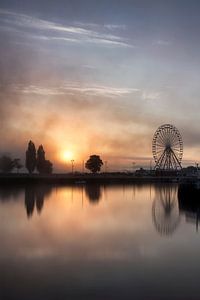 Honfleur zonsopkomst Frankrijk van Rob van der Teen