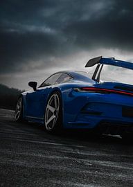 Blauer Sturm Porsche von John Dan
