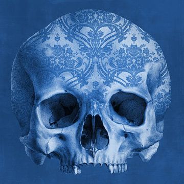 The Delftblue Skull van Marja van den Hurk