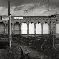Stilgelegde tramremise in de Berlijnse wijk Pankow