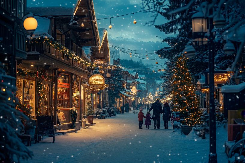 Winter magic street by Poster Art Shop