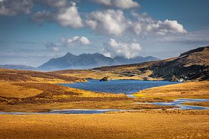 Blick über Loch Fada zu den Cuillin Hills, Isle of Skye