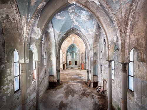 Église abandonnée et en ruine.