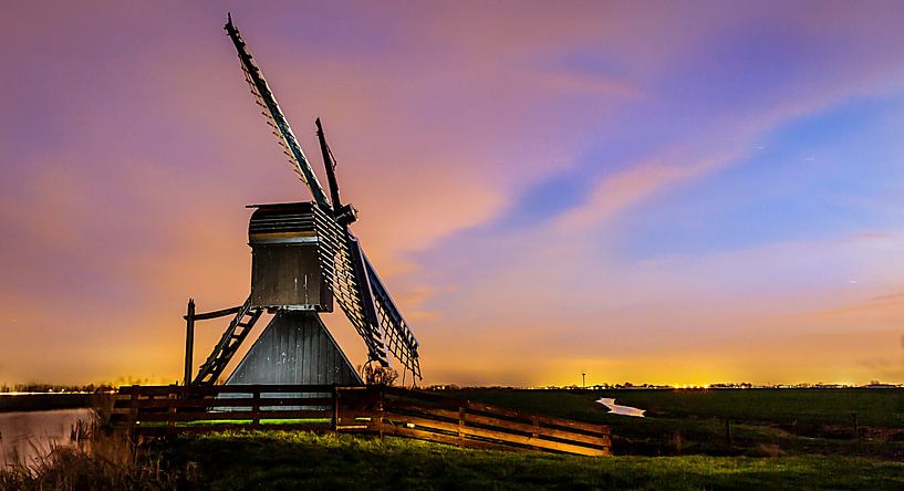 Mill at night von Jaap Terpstra