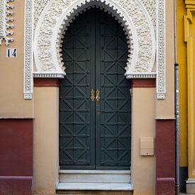 Decorated Green Front Door in Triana, Seville by Teun Janssen