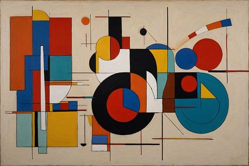 Abstracte harmonie van kleurrijke figuren