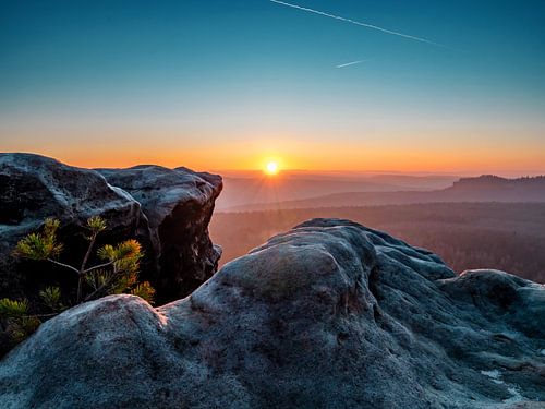 Gohrisch in der Sächsischen Schweiz - Aussicht Richtung Pfaffenstein von Pixelwerk