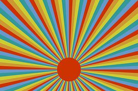 Guten Morgen Sonnenschein - Retro Regenbogenfarben von Western Exposure
