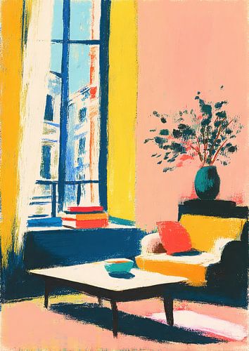 Parisian flat in Risograph style