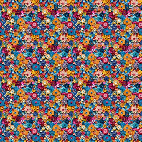 Button Blossoms: A Vibrant Collection of Colorful Button Flowers by Vincent Monozlay