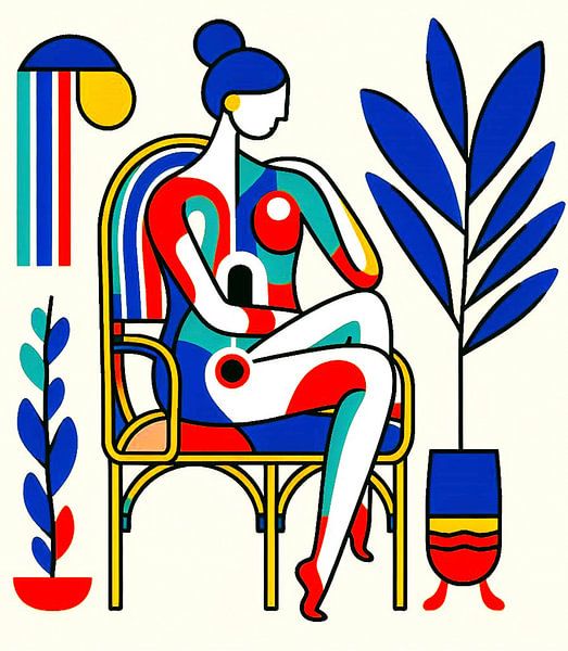 Sommer im Stil von Henri Matisse. ( 6 ) von Ineke de Rijk