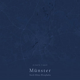 Historische Landkarte von Münster, Deutschland von Ortsdrucke