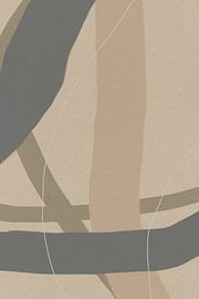 Modern abstract art. Organic lines pastel colors no. 5 by Dina Dankers