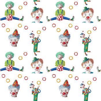 Kontinuierliches Muster fröhlicher Clowns