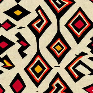 Abstract Navajo Aztec patroon #XIV van Whale & Sons