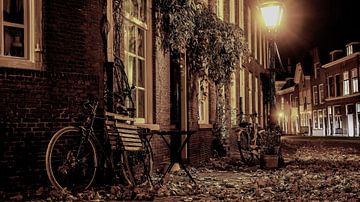 Leiden in de avond van Evert Middelbeek