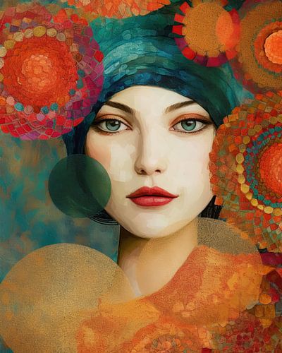 Kleurrijk portret met een vintage tintje