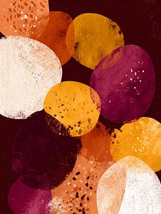 Cercles abstraits dans des tons chauds
