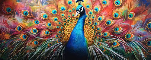 Gemälde Pfau