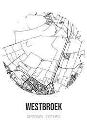Westbroek (Utrecht) | Karte | Schwarz und Weiß von Ortsdrucke
