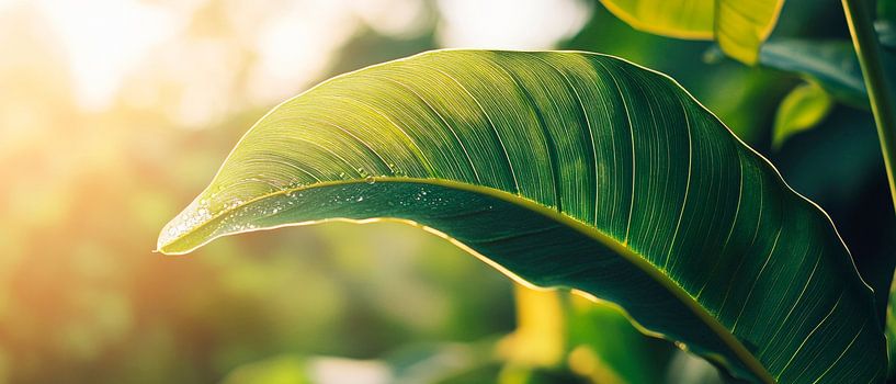 Strahlendes Blatt im Sonnenlicht von Poster Art Shop