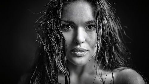 “Tijdloze Blik – Fine Art Portret in Contrasten”