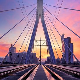 Sonnenaufgang in Rotterdam. von delkimdave Van Haren