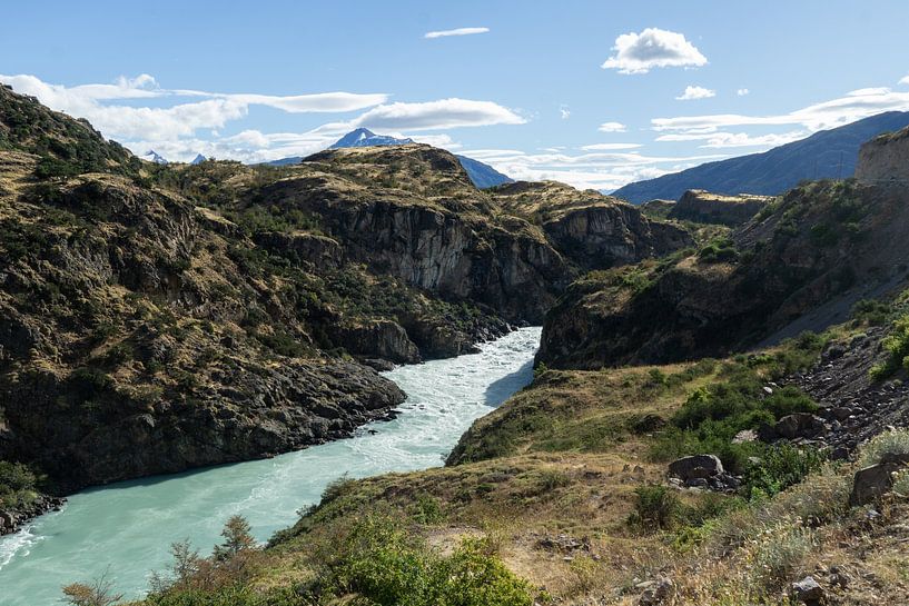 Fluss mit Bergen Carretera Austral von Daan Beverdam