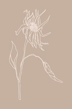 Boho botanical wildflower in beige no.2 by Dina Dankers