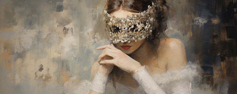 Portrait With Mask by Eye catching paintings