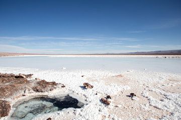 Zoutvlakte in de Atacama woestijn, Chili van Armin Palavra