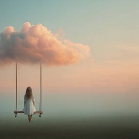 The swing under the pink cloud by Lauren Wilde