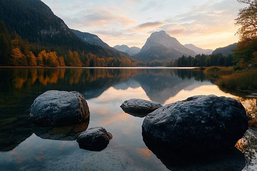 Mountain lake atmosphere