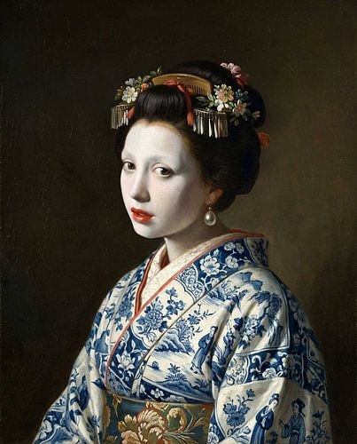Geisha with a Pearl by Marja van den Hurk