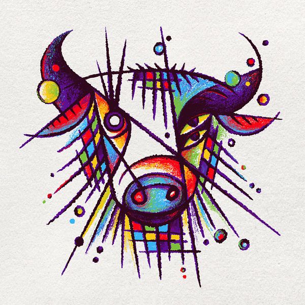 Abstract Faces   Bison by Rohan Dahotre