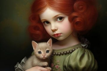 Cute girl with her pet by Heike Hultsch