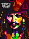 Pop Art Jack Sparrow - Pirates of the Caribbean von Doesburg Design Miniaturansicht