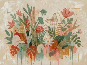 Design biophilique moderne dans des tons pastel doux