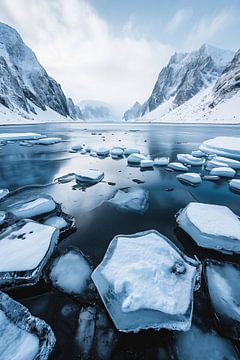 L'hiver sur la côte norvégienne sur fernlichtsicht