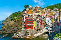 Cinque Terre, Italy - Overzicht van het dorp Riomaggiore