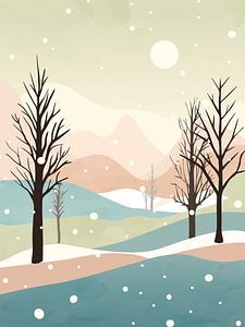 Abstrakte Winterlandschaft 11