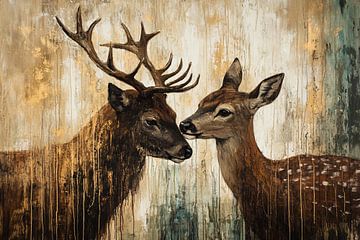 Hert en ree in harmonie van Imperial Art House