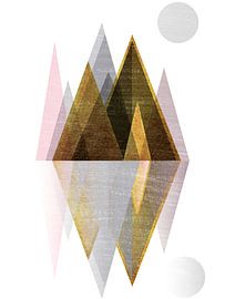 Modern Geometric Abstract Art in Earth Tones by Online Arts