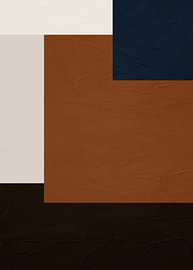 Minimalist abstract art featuring geometric shapes in earth tones by Online Arts