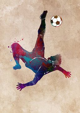 Voetbal speler sport kunst #football #soccer van JBJart Justyna Jaszke