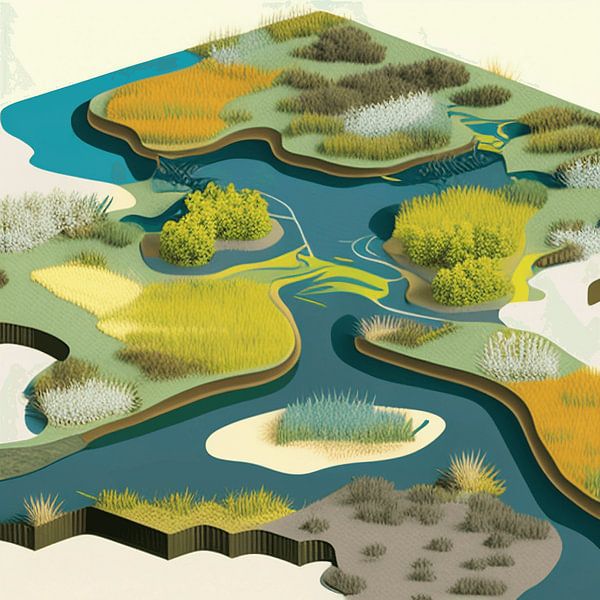 Réseau de marais par Vythryd Arts