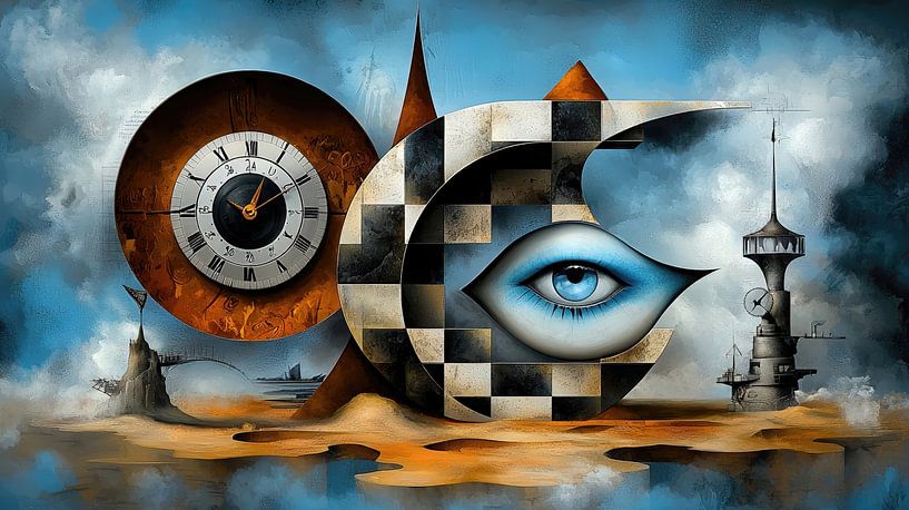 Die Reise der Zeit durch das Auge von Klaus Tesching - Art-AI
