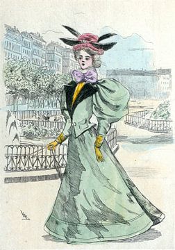 1859, Women's fashion in nineteenth-century Paris, Boutet, Henri (1851-1919), (Artist), 1902