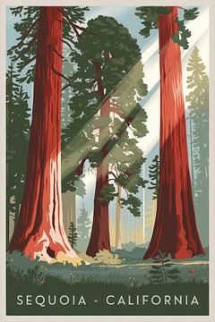 Sequoia - Californië van Poster Art Shop