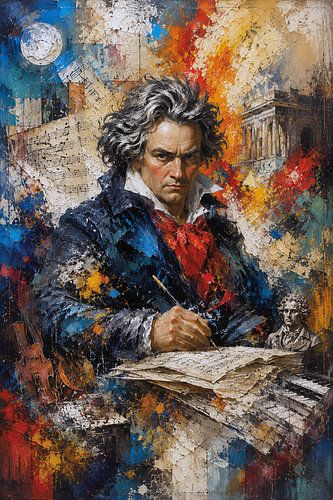Ludwig Van Beethoven schilderij.